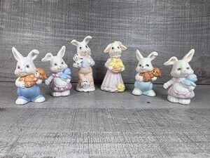 Vtg Easter Bunny Rabbit Figurine Lot Albert Price Ceramic Spring Decor 25a5